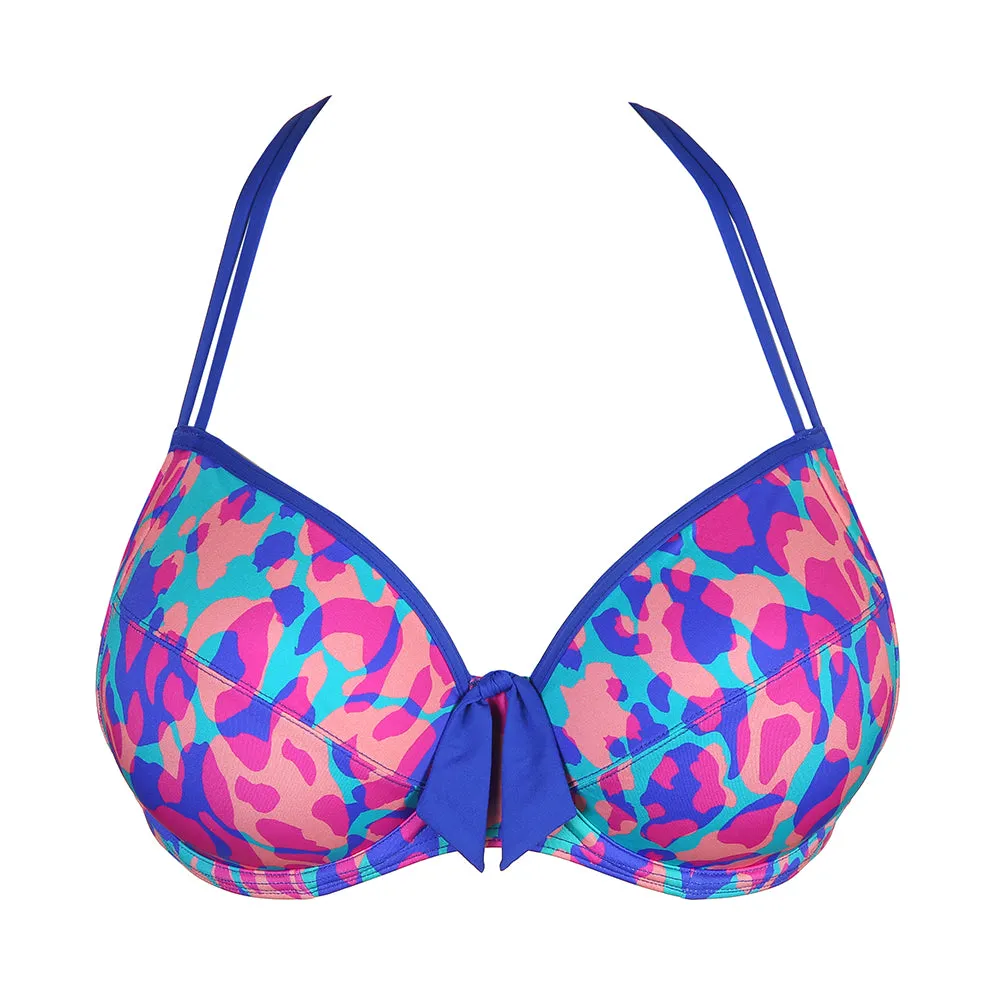 Karpen Electric Blue Padded Heartshape Bikini Top