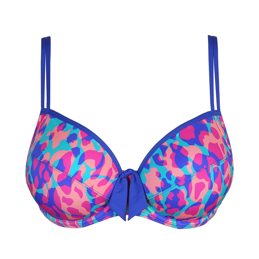 Karpen Electric Blue Padded Heartshape Bikini Top