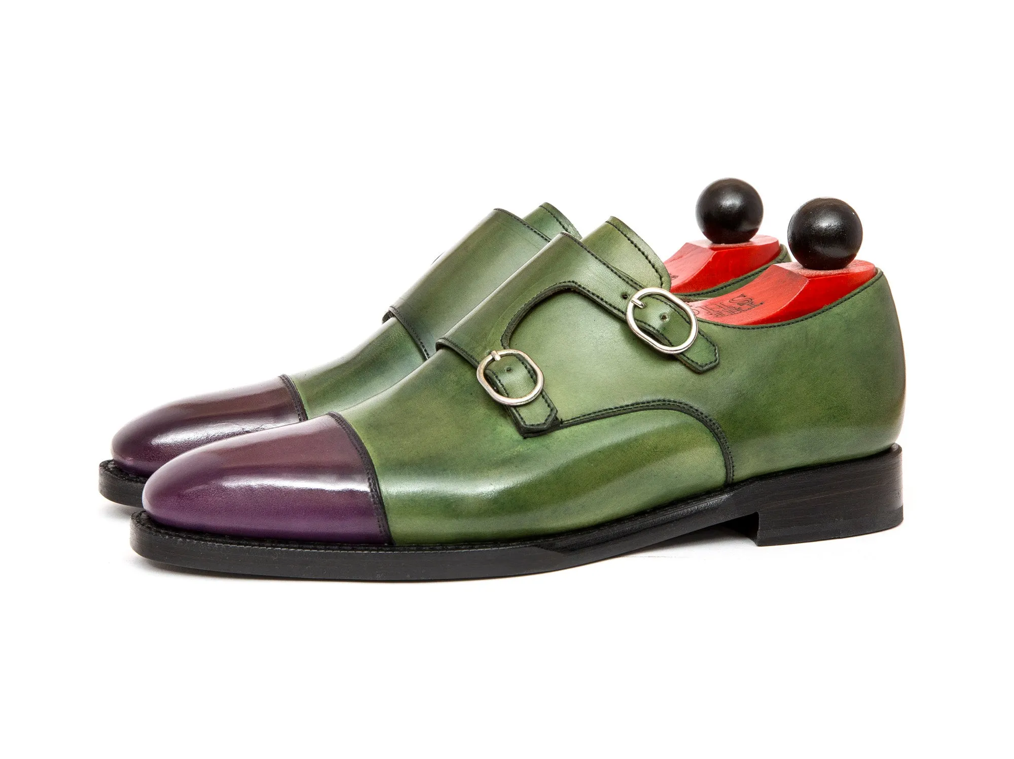 Kent - MTO - Purple Calf / Avocado Calf - MGF Last - Double Leather Sole