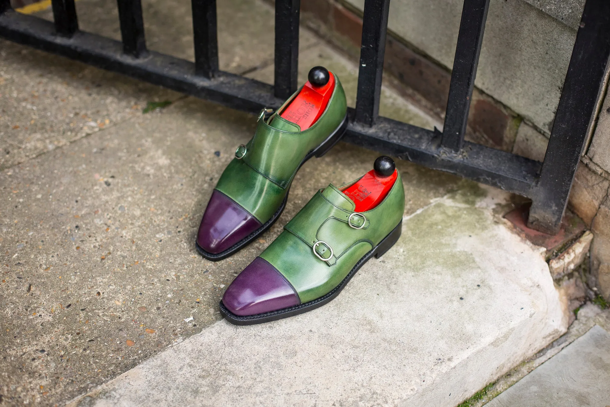 Kent - MTO - Purple Calf / Avocado Calf - MGF Last - Double Leather Sole