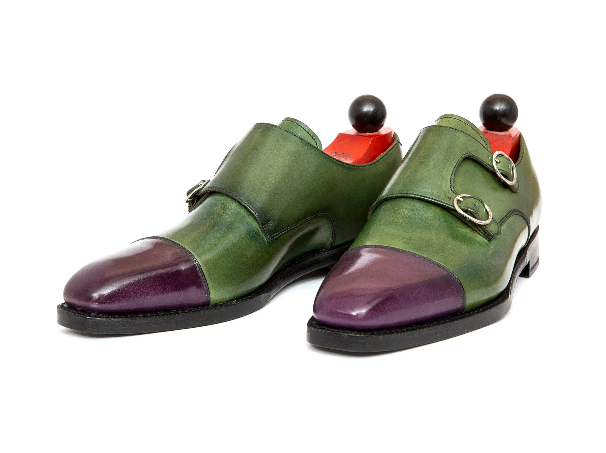 Kent - MTO - Purple Calf / Avocado Calf - MGF Last - Double Leather Sole