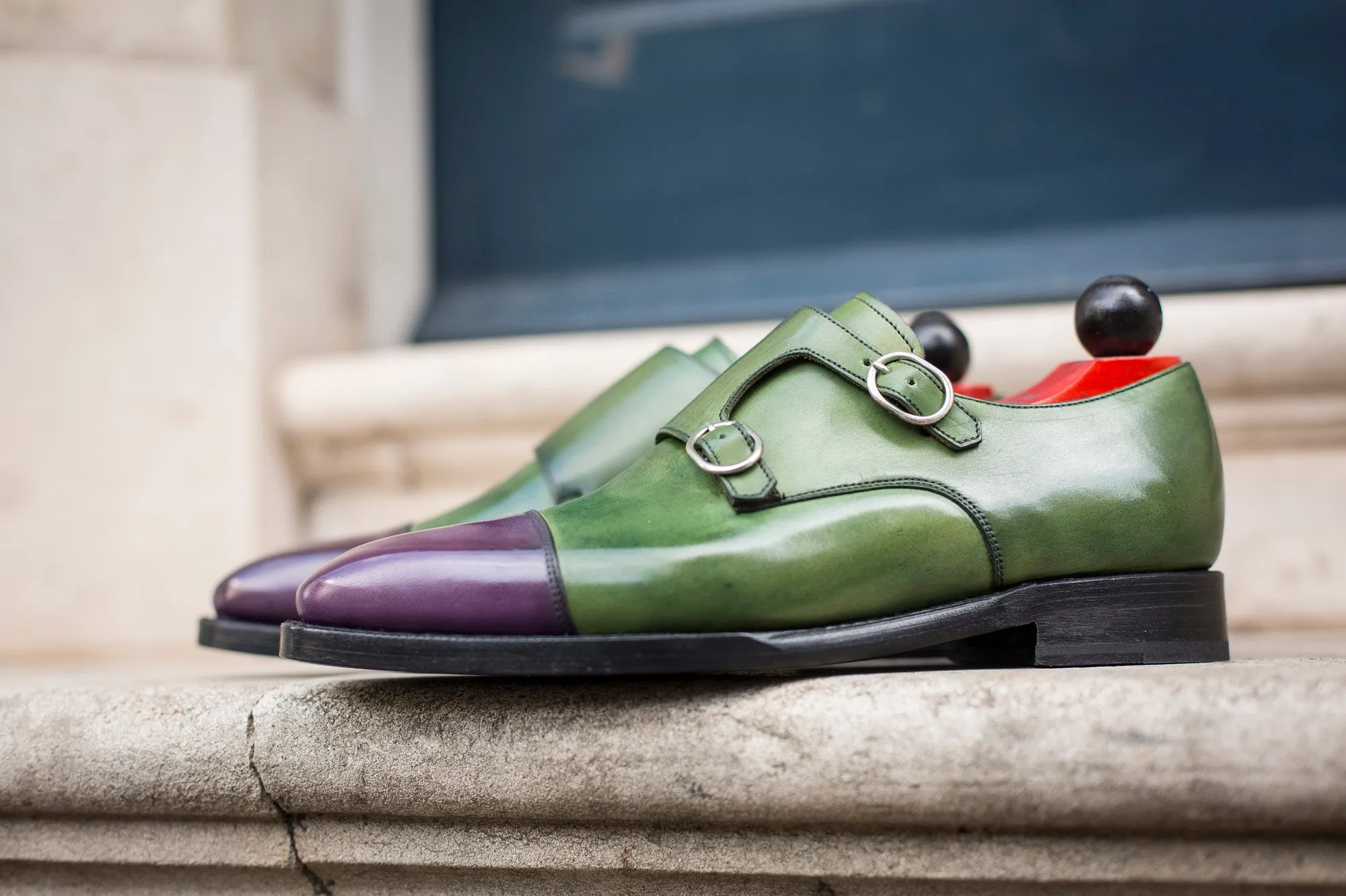 Kent - MTO - Purple Calf / Avocado Calf - MGF Last - Double Leather Sole