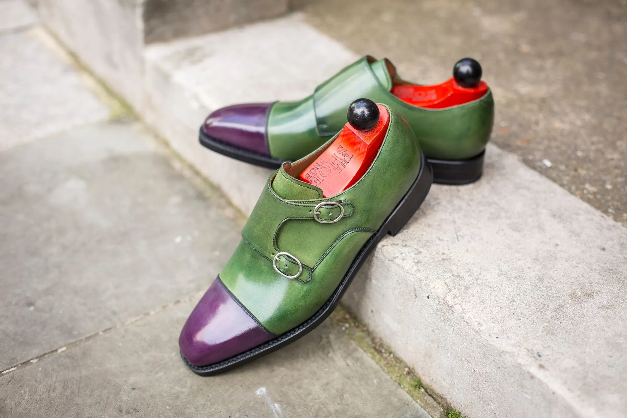 Kent - MTO - Purple Calf / Avocado Calf - MGF Last - Double Leather Sole