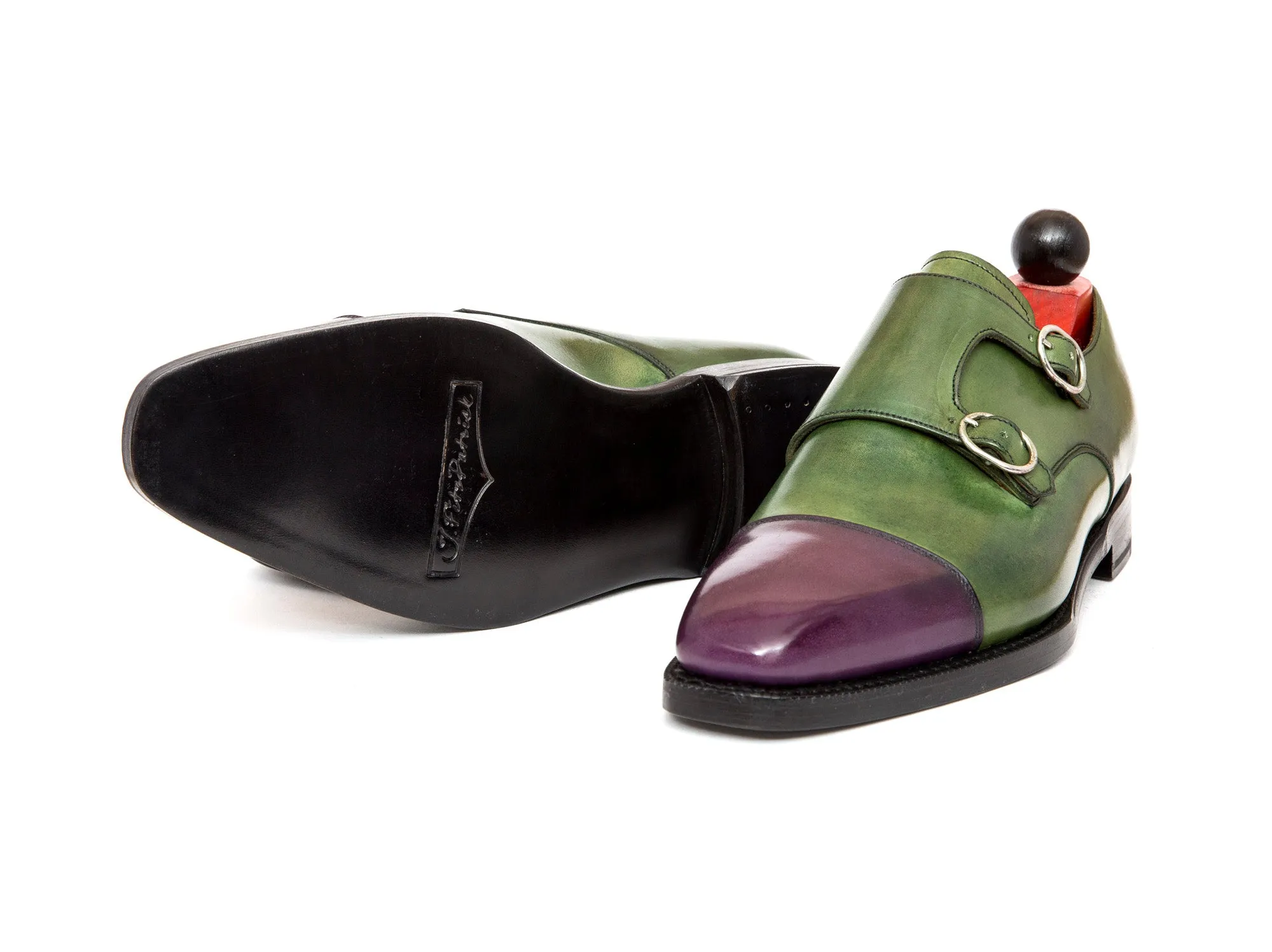 Kent - MTO - Purple Calf / Avocado Calf - MGF Last - Double Leather Sole