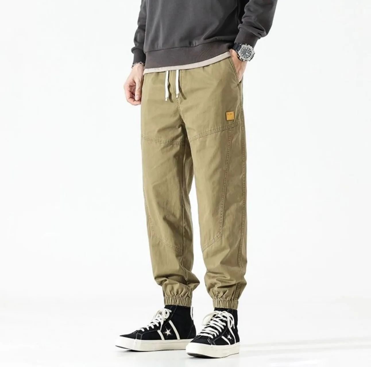 Khaki Cargo Pants 1393