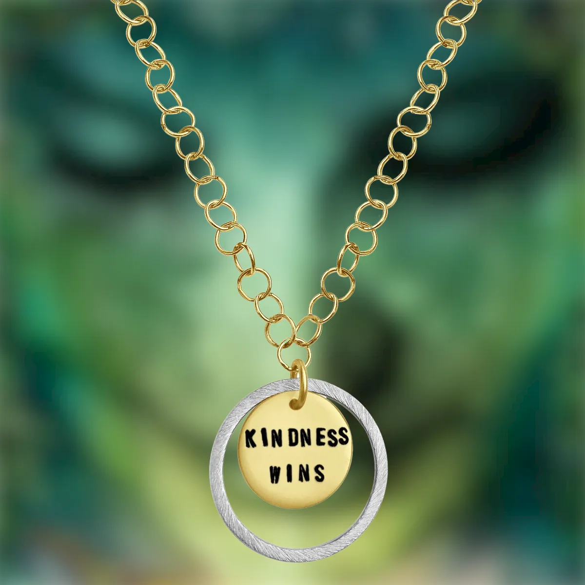 Kindness is a Strength Necklace - Silver / Gold Mixed