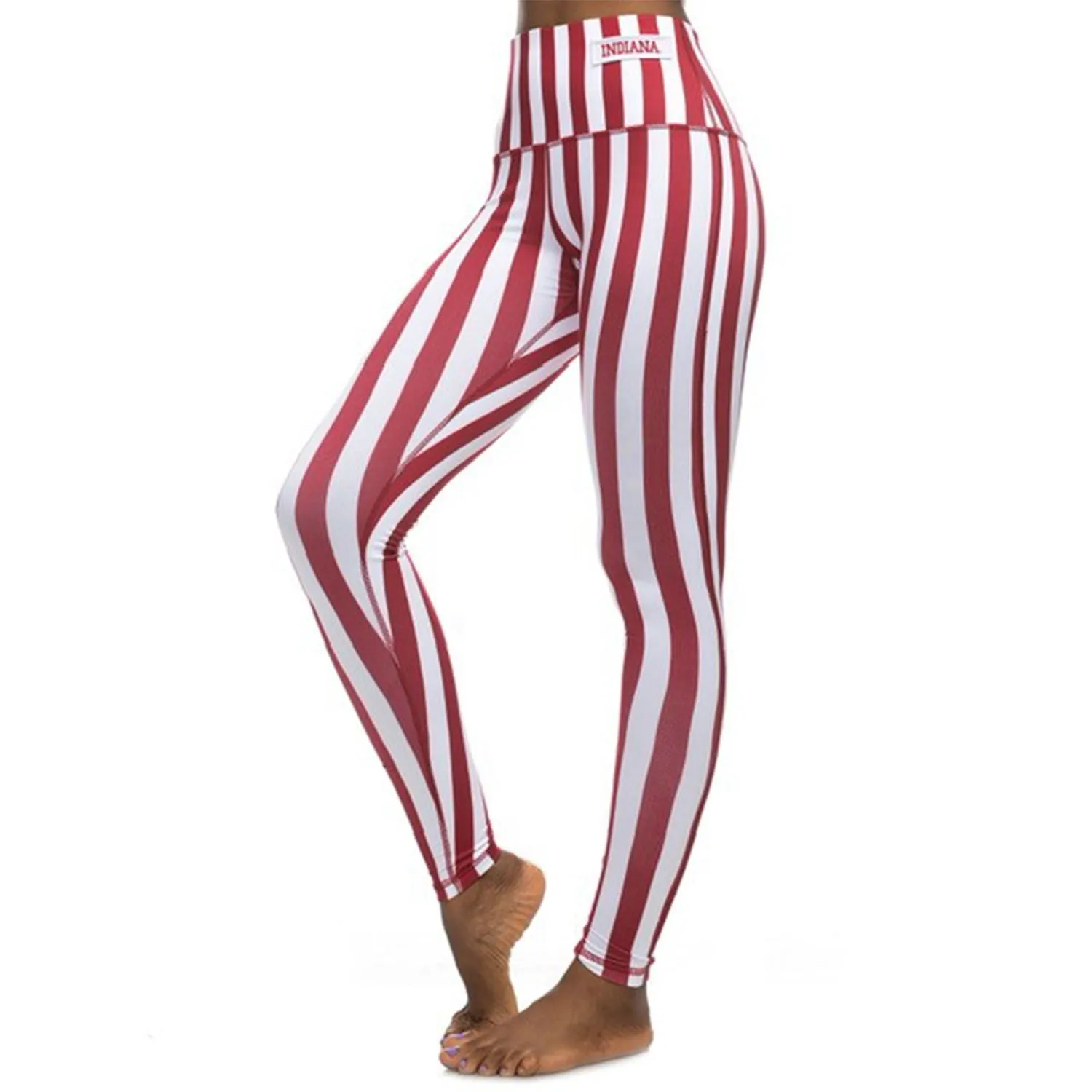 Ladies Indiana Hoosiers Candy Stripe Legging