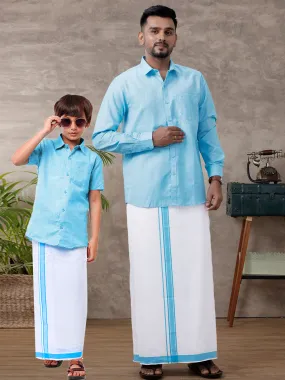 Like Father Like Son Combo Set Blue