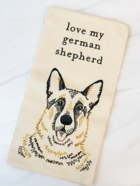 'Love My German Shepherd' Dish Towel