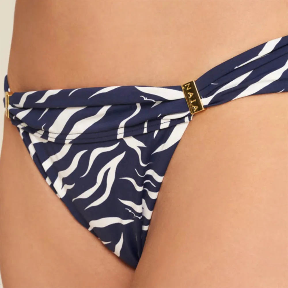 Maia Navy Zebra Bikini Bottom