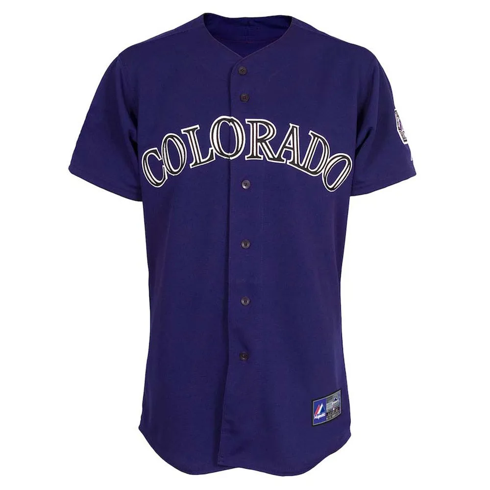 Men's Colorado Rockies Troy Tulowitzki Replica Alternate Jersey - Purple