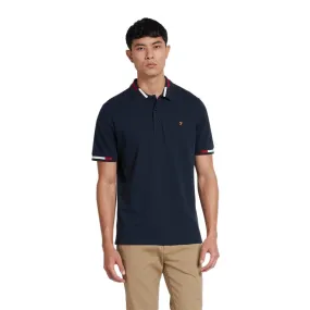 Mens Farah Pique Tipping Polo Shirt 'Maxwell' Regular Fit