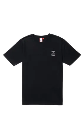 MINI LOGO EMBROIDERED S/S TEE BLACK/WHITE