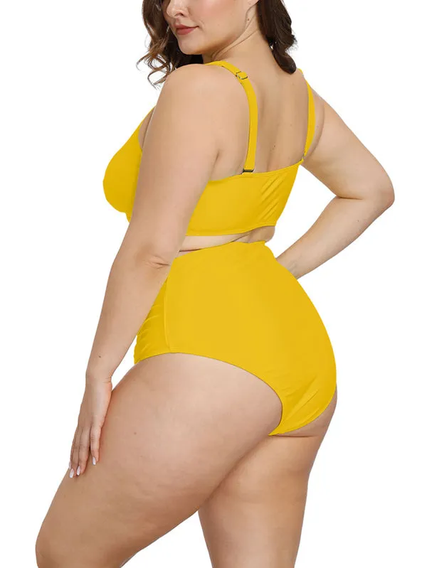 Pinkqueen Plus Size Bikini 2 Piece Tummy Control Swimsuit