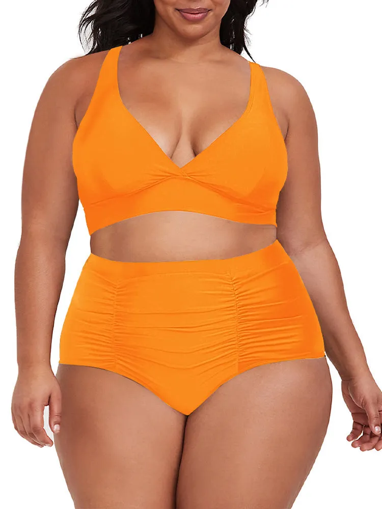 Pinkqueen Plus Size Bikini 2 Piece Tummy Control Swimsuit