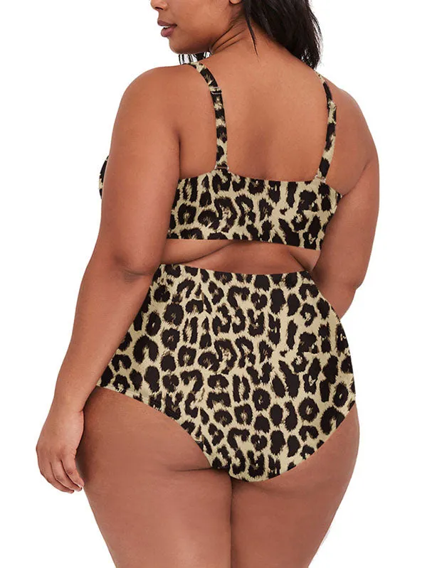 Pinkqueen Plus Size Bikini 2 Piece Tummy Control Swimsuit