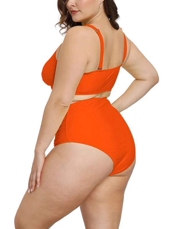 Pinkqueen Plus Size Bikini 2 Piece Tummy Control Swimsuit