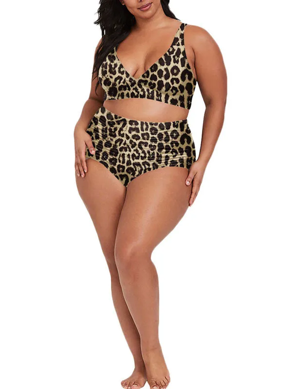 Pinkqueen Plus Size Bikini 2 Piece Tummy Control Swimsuit