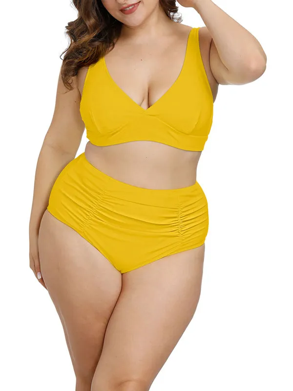 Pinkqueen Plus Size Bikini 2 Piece Tummy Control Swimsuit