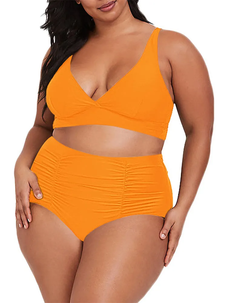 Pinkqueen Plus Size Bikini 2 Piece Tummy Control Swimsuit