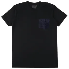 Pocket Tee - Black - Slub Nep Rinsed Denim