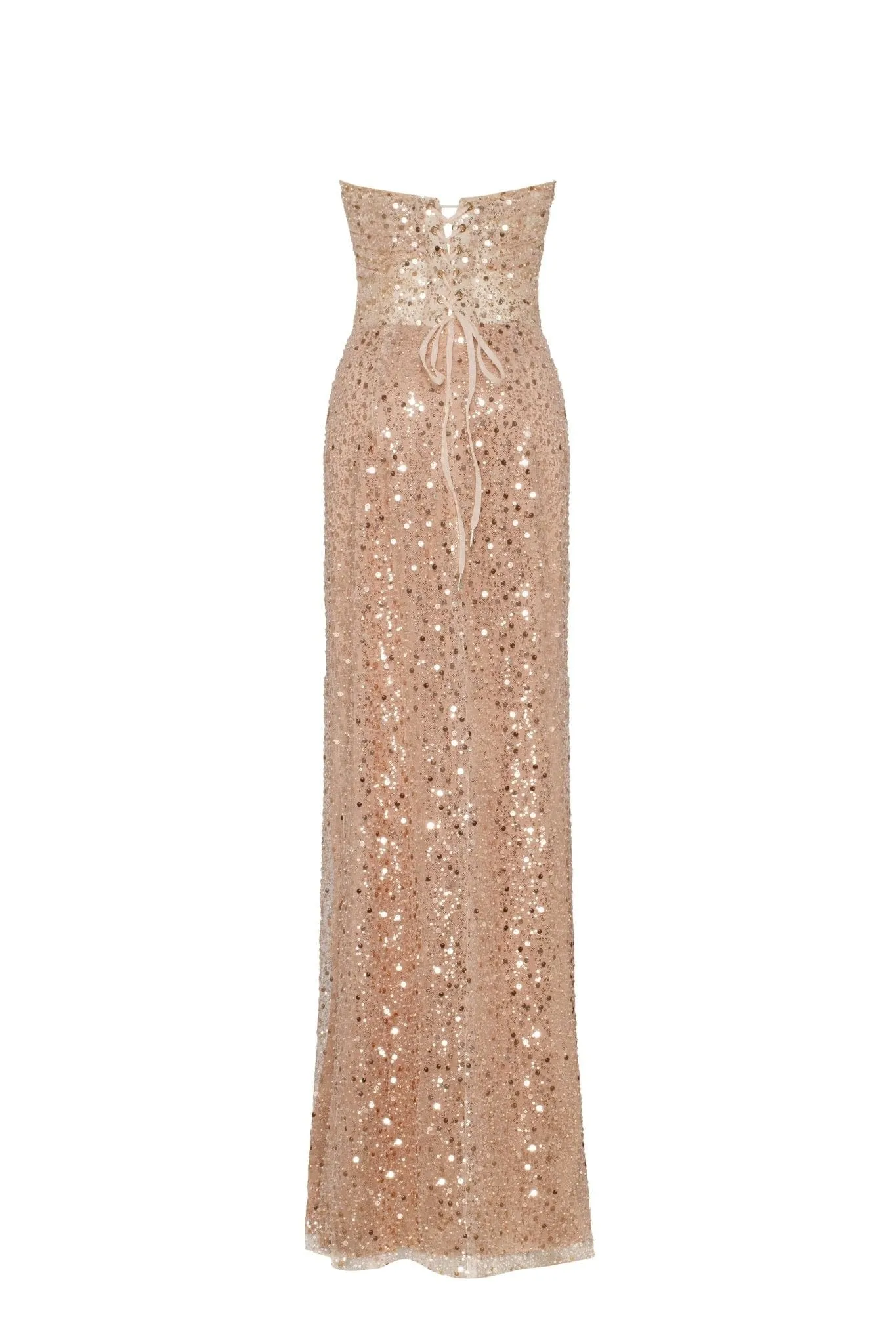 Radiant maxi dress in gold