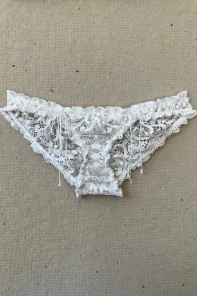 READY TO SHIP (size XL) Anaphora Bloomer Panty in Upcycled Vintage Crochet Lace