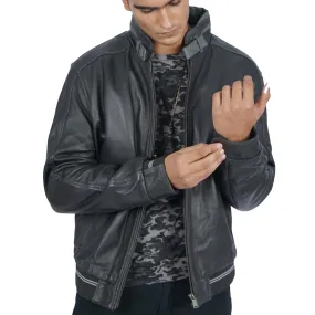 Rollo Bomber Leather Jacket