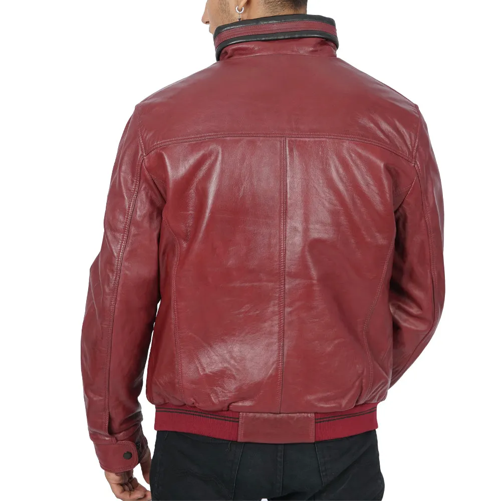 Rollo Bomber Leather Jacket