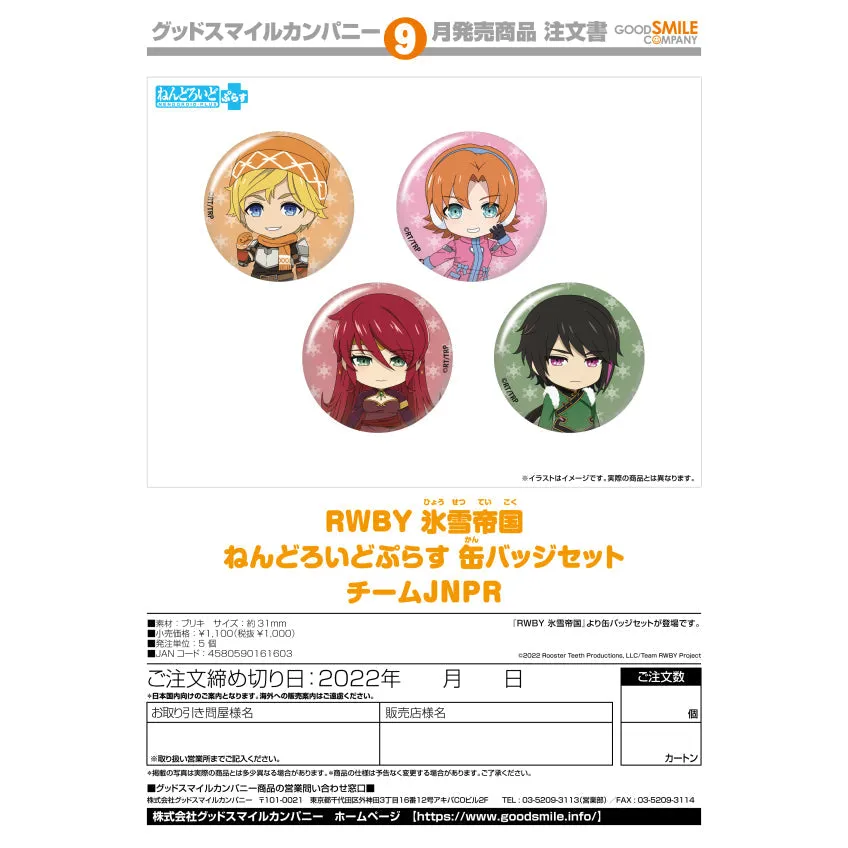 RWBY Ice Queendom Nendoroid Plus Pinback Button Set (Team JNPR)