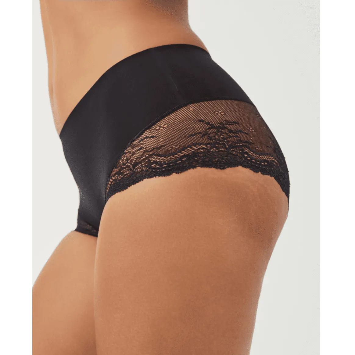 Spanx Undie-tectable Smoothing Lace Hipster in Nude and Very Black