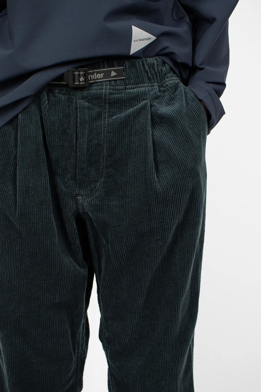 Tapered Corduroy Trouser Blue Green