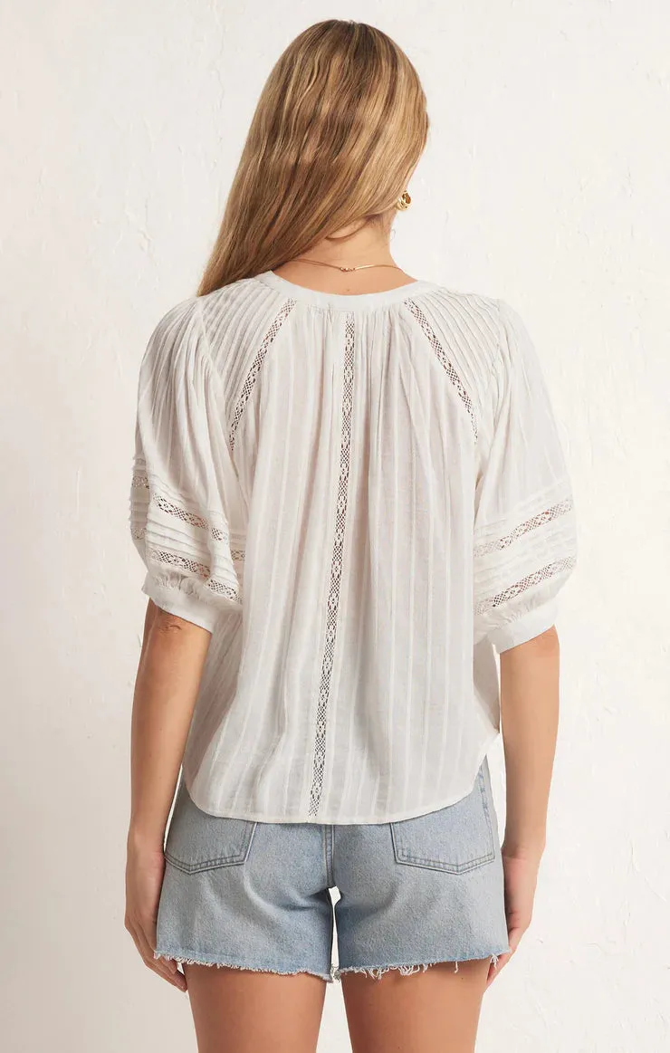 The Elliot Lace Inset Top