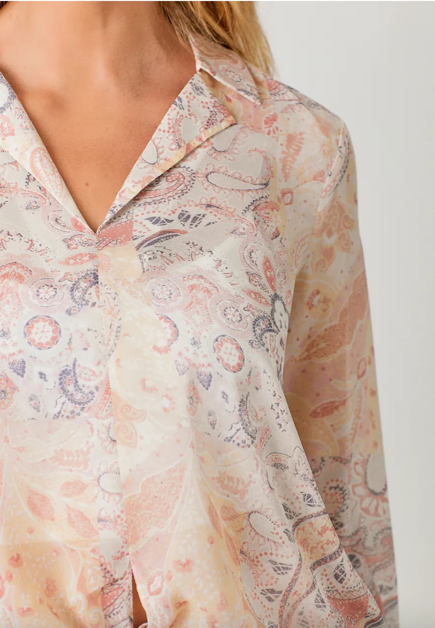 The Johanna Floral Tie Front Blouse