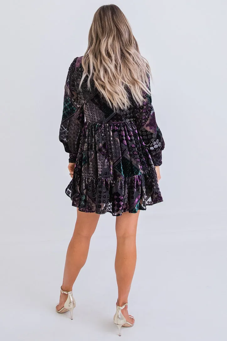 Velvet Burn-Out Dress