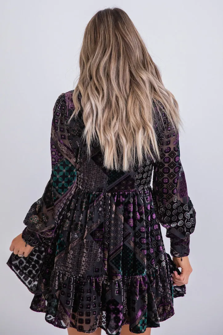 Velvet Burn-Out Dress