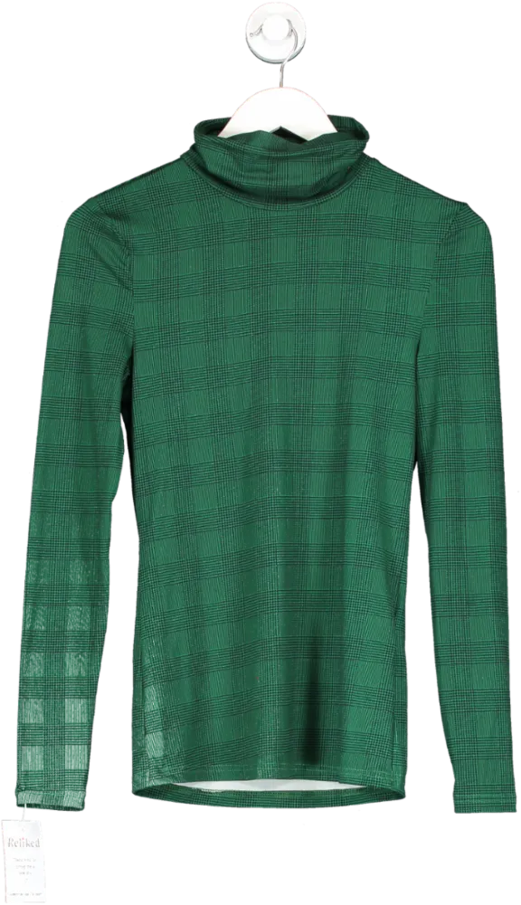 Vero Moda Green Vmtirsa Long Sleeve High Neck Top UK S