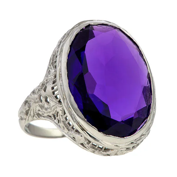 Vintage Filigree Amethyst Ring