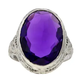 Vintage Filigree Amethyst Ring