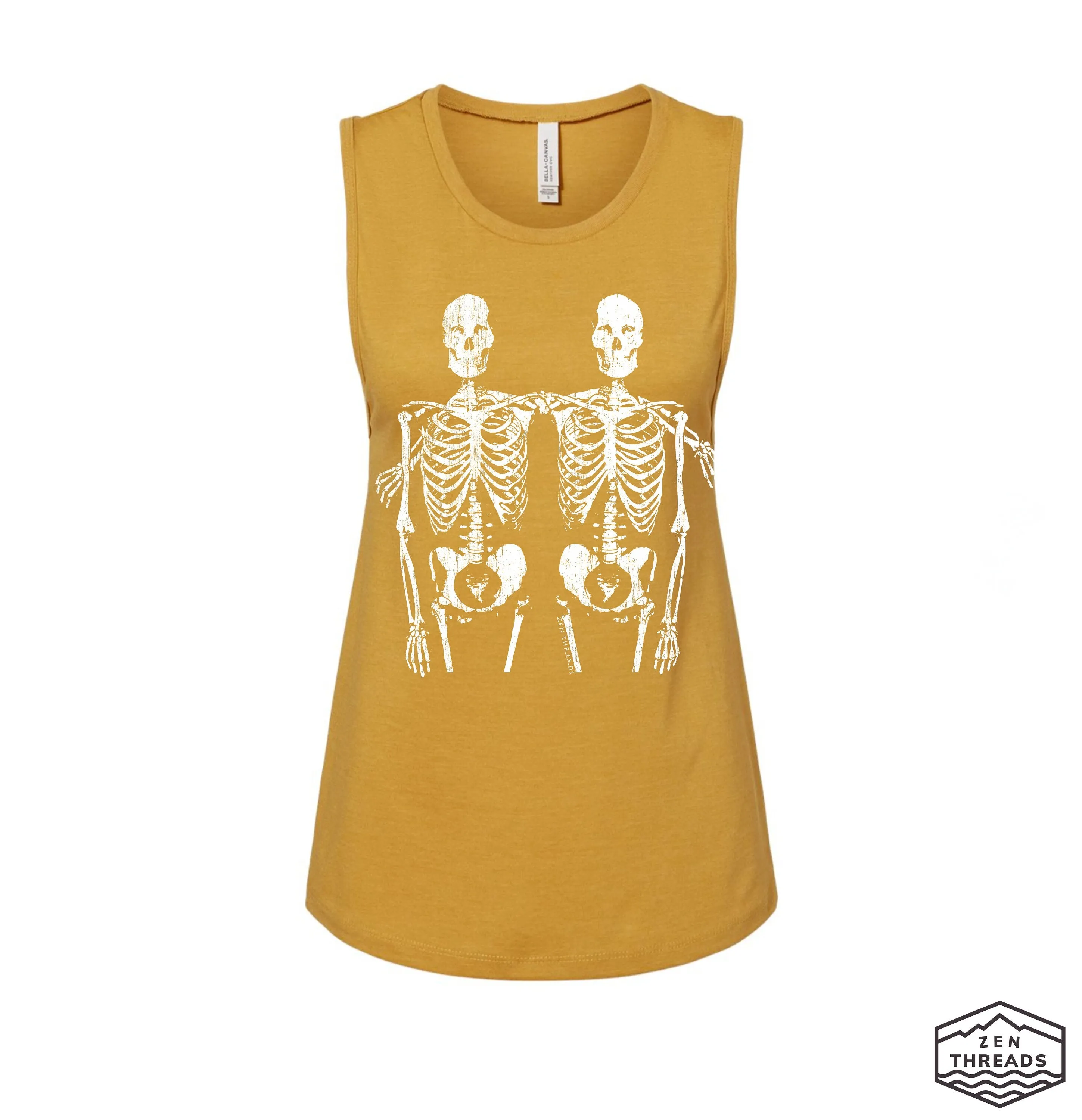 Womens SKELETON Friends Muscle Tank workout fitness tee best friends anatomy t-shirt bones anatomy nurse doctor friendship best halloween